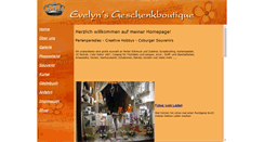 Desktop Screenshot of evelyns-geschenkboutique.de