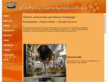 Tablet Screenshot of evelyns-geschenkboutique.de